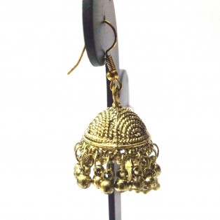 Golden Oxidized Earring Ethnic Imitation Tradition Jewelry Hook Dangle Drop EA21